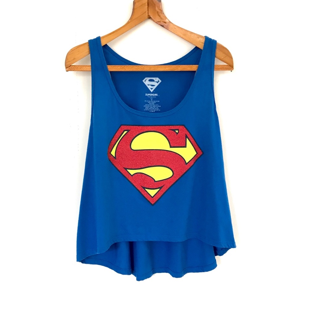 TM & DC Comics Supergirl Loose Trapeze Tank Top M